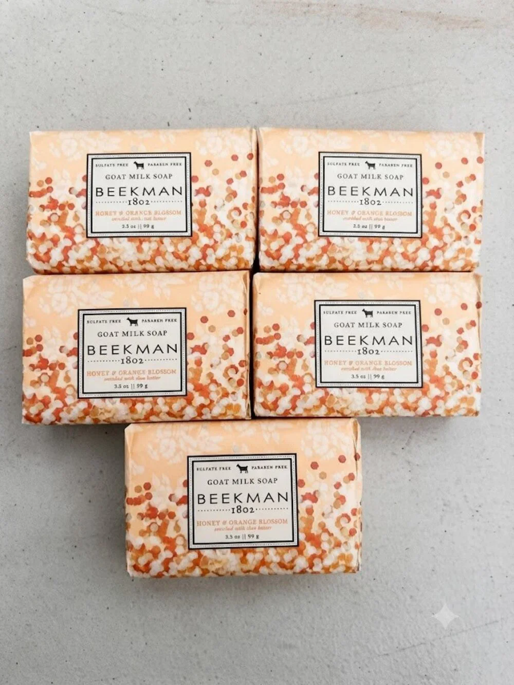 Beekman 1802 Honey & Orange Blossom Goat Milk Soap (5-Bar Bundle)